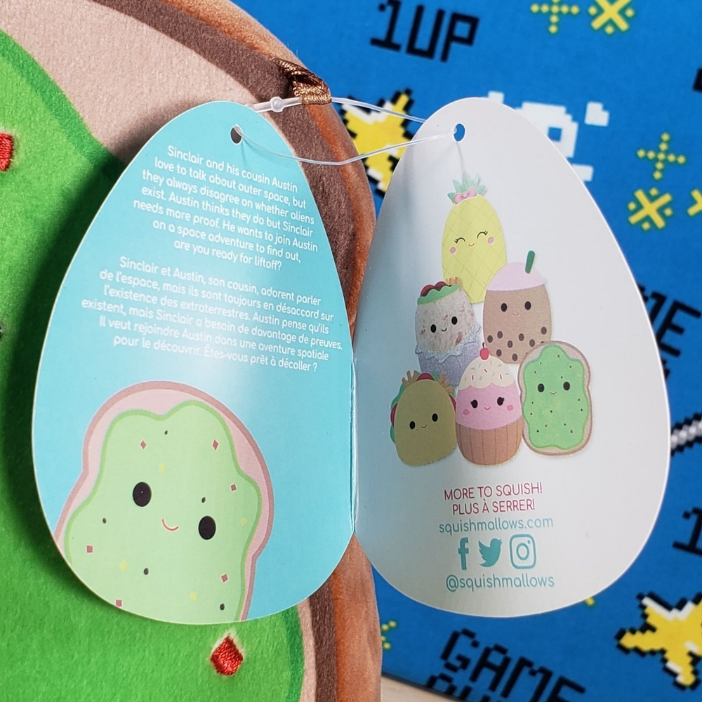 Squishmallow Sinclair the Avocado Toast 8" UltraSoft Stuffed Food Plush Toy NWT - Picture 11 of 12